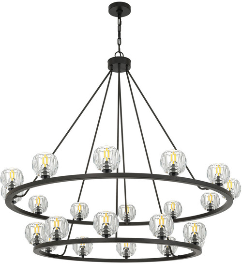 Crystorama Lighting ARA-10268-MK Aragon Contemporary Crystal Matte Black LED Ceiling Chandelier