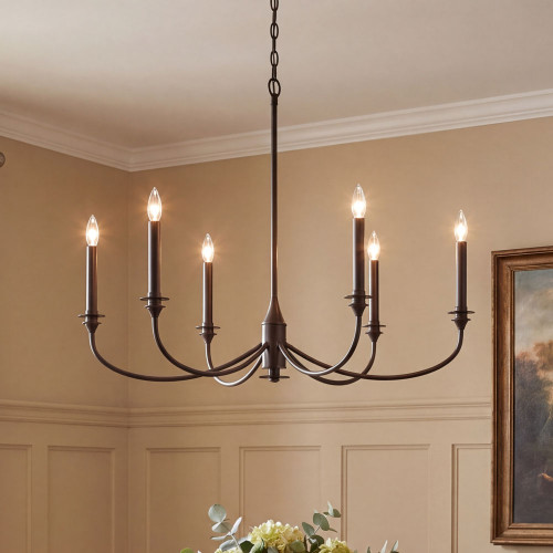 Savoy House 1-1500-6-15 Coventry Contemporary Mediterranean Bronze Chandelier Light