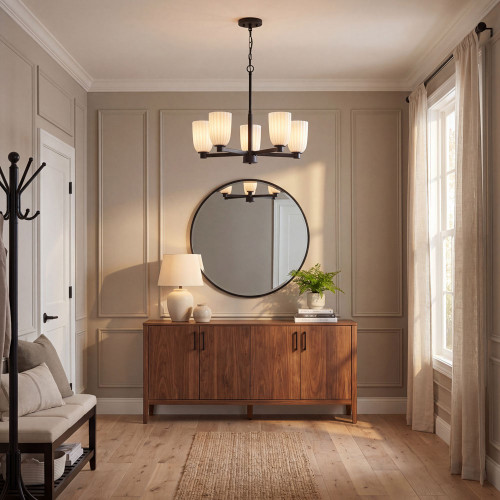Savoy House 1-1246-5-89 Baldwin Contemporary Matte Black Chandelier Light