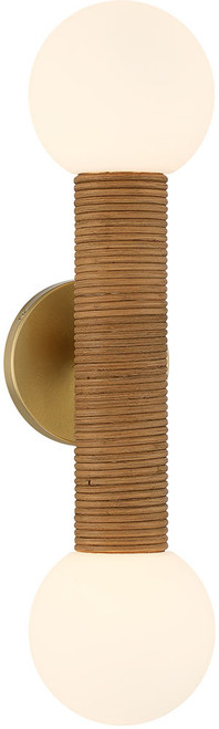 Savoy House 9-4081-2-322 Jarrell Contemporary Warm Brass Wall Light Sconce