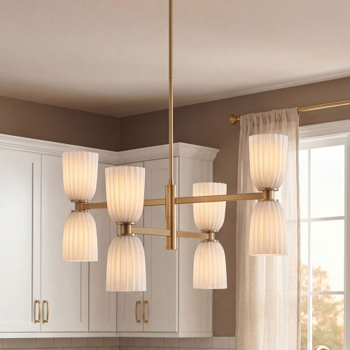 Savoy House 1-1248-8-127 Baldwin Contemporary Noble Brass Ceiling Chandelier