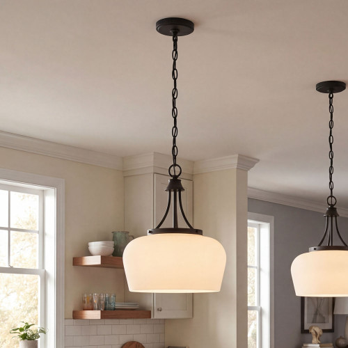 Savoy House 7-6034-3-BK Octave Modern Matte Black Lighting Pendant