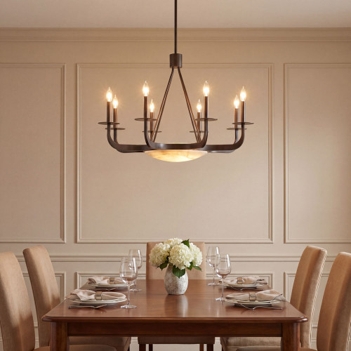 Savoy House 1-1487-9-15 Salford Modern Mediterranean Bronze LED Chandelier Light