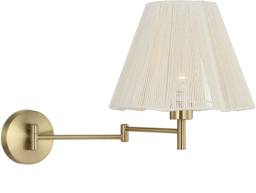 Savoy House 9-6082CP-1-127 Rosa Modern Noble Brass Wall Swing Arm Lamp