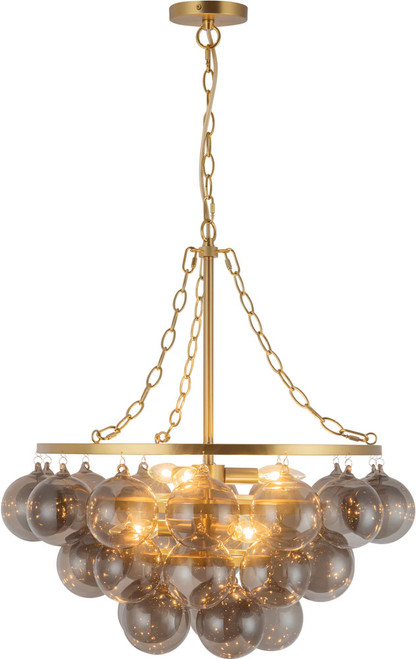 Alora Mood CH654624BGSM Faye Modern Brushed Gold Chandelier Lamp
