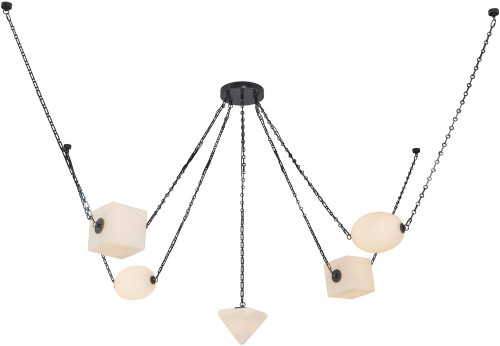 Alora Lighting CH360105UBOP Mineral Contemporary Urban Bronze LED Multi Pendant Light