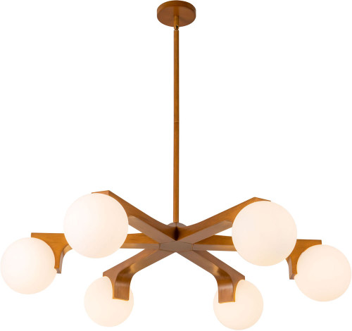 Kuzco Lighting CH11537-TK Briar Contemporary Teak Chandelier Light
