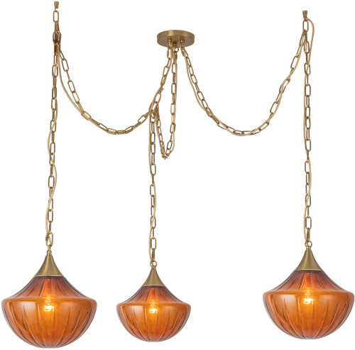 Alora Mood MP651312BGAM Farrah Modern Brushed Gold Multi Pendant Lighting