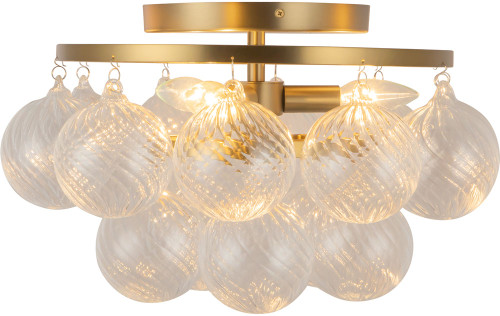 Alora Mood SF654318BGRC Faye Modern Brushed Gold Home Ceiling Lighting
