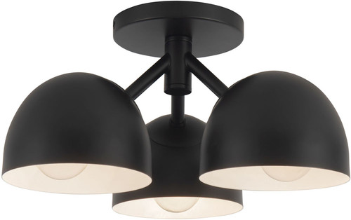 Kuzco Lighting SF13312-BK Fosso Contemporary Black 12.5" Flush Mount Lighting