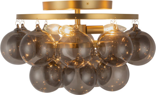 Alora Mood SF654318BGSM Faye Modern Brushed Gold Ceiling Lighting Fixture