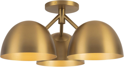 Kuzco Lighting SF13317-BG Fosso Contemporary Brushed Gold 17" Overhead Lighting Fixture