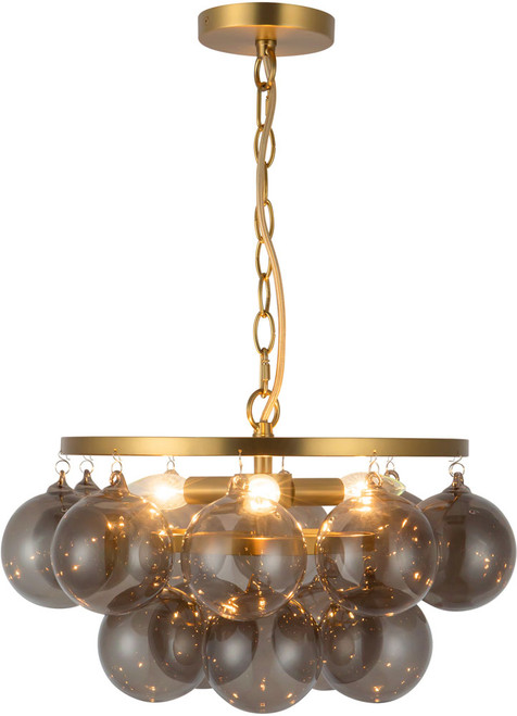 Alora Mood CH654318BGSM Faye Modern Brushed Gold Lighting Chandelier