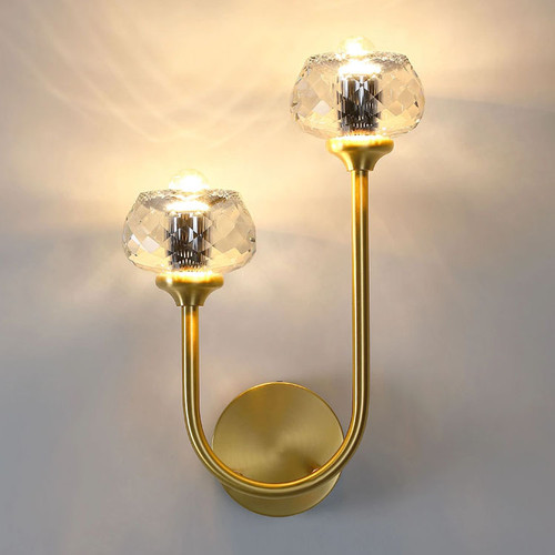 SDQ Lighting VL10502BG Floret Modern Brushed Gold Wall Sconce Lighting