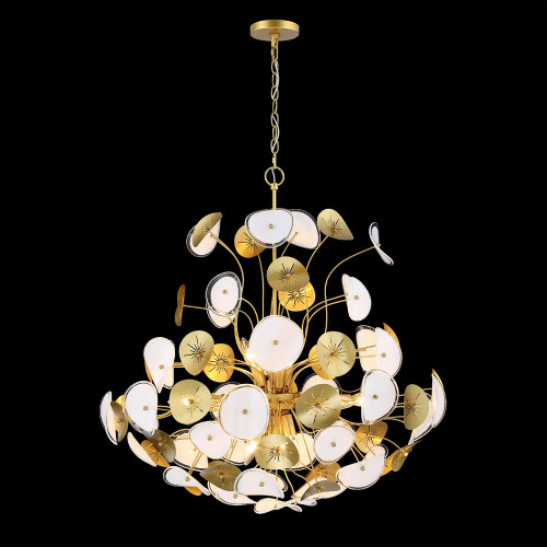 SDQ Lighting PD10612GD Lyria Contemporary Painted Gold Pendant Hanging Light