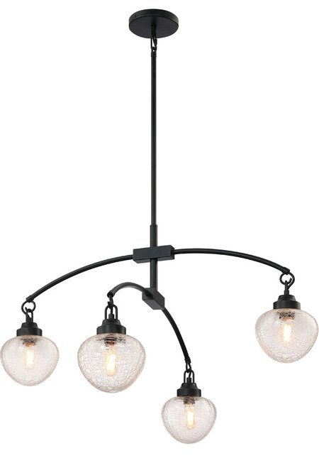 SDQ Lighting PD10304BK Aria Contemporary Matte Black Chandelier Light