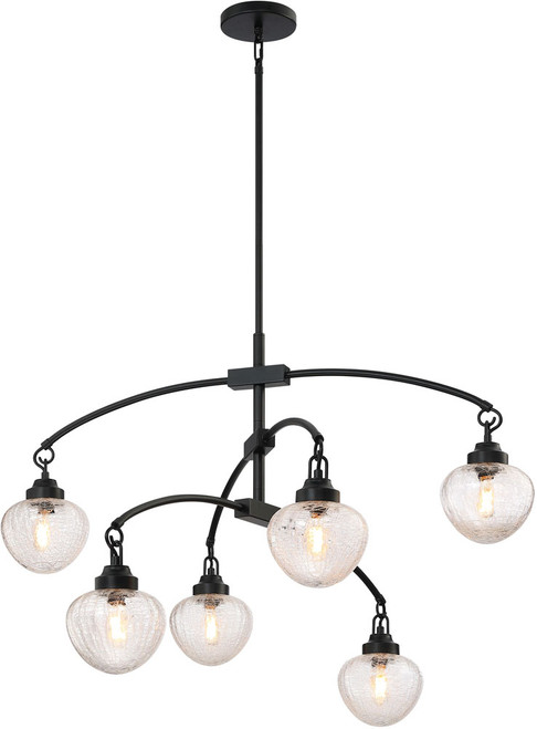 SDQ Lighting PD10306BK Aria Contemporary Matte Black Lighting Chandelier