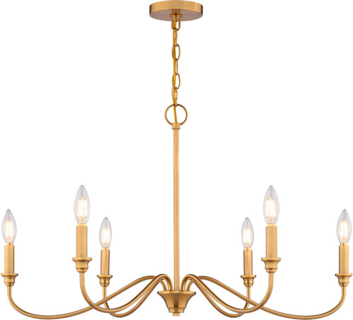 Vaxcel H0318 Annabelle Muted Brass Chandelier Lighting
