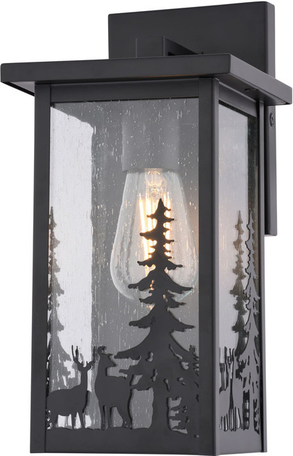 Vaxcel T0811 Acadia Rustic Matte Black Outdoor Wall Sconce Lighting