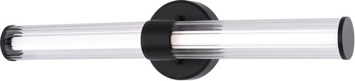 Vaxcel W0554 Division Contemporary Matte Black LED Bath Light Fixture