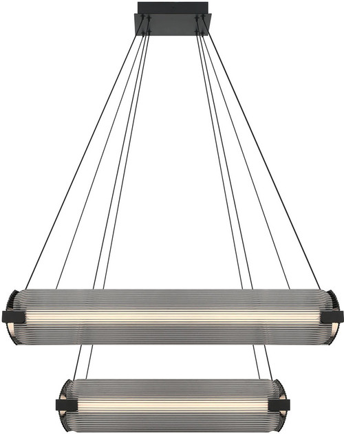 Eurofase Lighting 50054-015 Neoness Modern Matte Black LED Kitchen Island Lighting