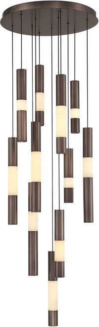 Eurofase Lighting 50119-028 Ronda Contemporary Harlow Bronze LED Multi Ceiling Light Pendant
