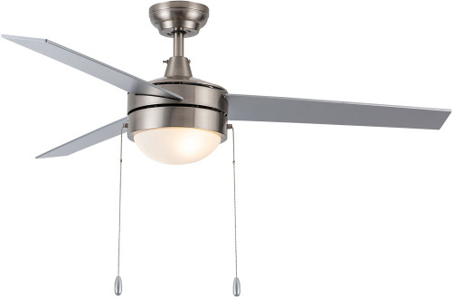 Carro USA VWGA-483C-L11-SC-1 Everett Modern Brushed Nickel 48" Home Ceiling Fan