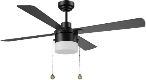 Carro USA VWGA-524H2-L11-B2-1 Amalfi Modern Black 52" Ceiling Fan