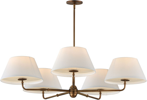 Maxim Lighting 18415OFWBR Dunbridge Modern Weathered Brass Chandelier Lamp