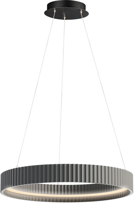 ET2 Lighting E25054-GY Souffle Contemporary Gray LED 25" Drum Drop Ceiling Light Fixture