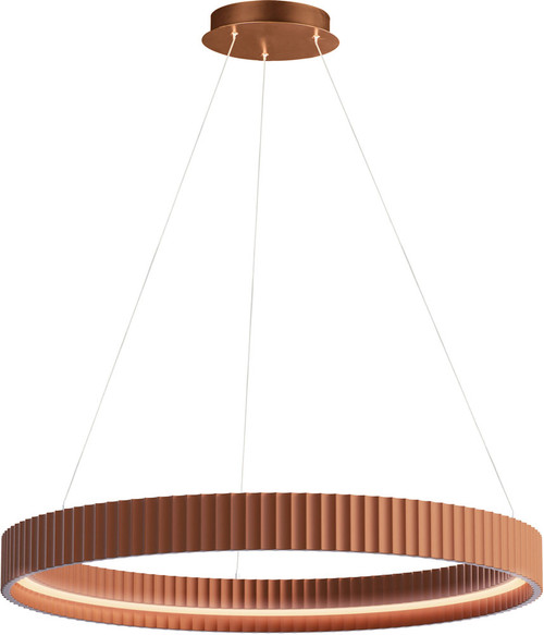 ET2 Lighting E25055-TRC Souffle Contemporary Terra Cotta LED 33" Drum Pendant Light Fixture