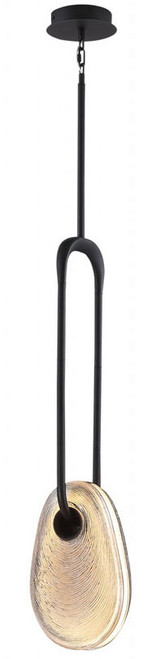 Avenue Lighting HF7101-BK-SMK Palmea Modern Matte Black LED Mini Ceiling Light Pendant