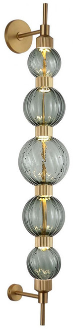 Avenue Lighting HF7950-AB-GRN Zayna Contemporary Aged Brass LED Lamp Sconce