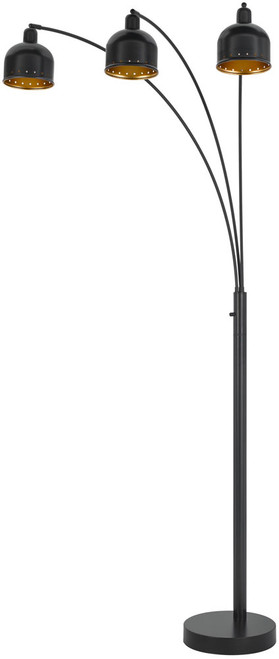 Cal Lighting BO-3231-3-DB Lovett Contemporary Charcoal Grey Arc Floor Light