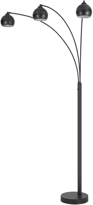 Cal Lighting BO-3236-3-GR Carley Contemporary Charcoal Grey Arc Floor Lamp