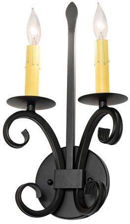 Meyda Custom 291600 Valetta Traditional Blackwash Wall Lighting Sconce