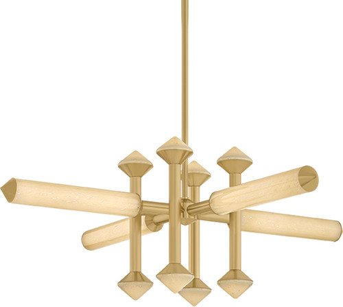 Corbett Lighting 565-48-VB Hydra Modern Vintage Brass LED Chandelier Light