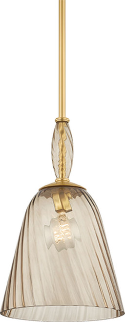 Hudson Valley Lighting 2413-AGB Bleecker Modern Aged Brass Mini Pendant Light