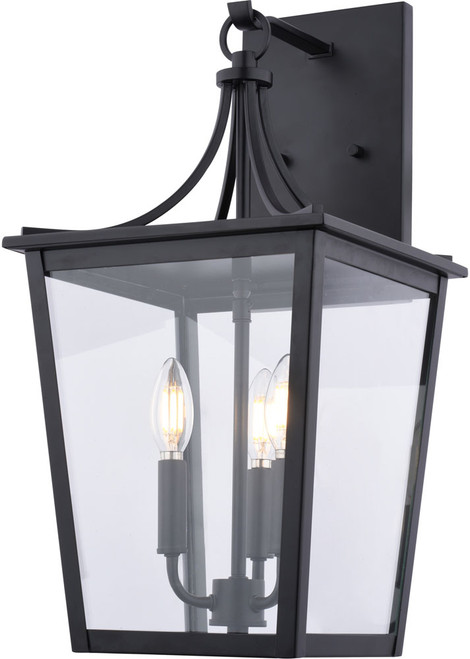 Vaxcel T0818 Cottage Grove Contemporary Matte Black Outdoor Wall Sconce Lighting