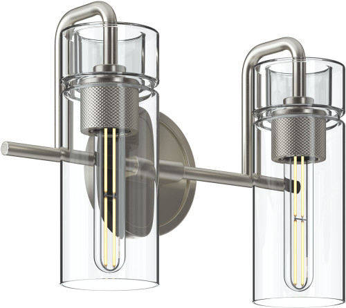 Kichler Lighting 55251NI Niccol Modern Brushed Nickel 2-Light Bathroom Lighting Fixture