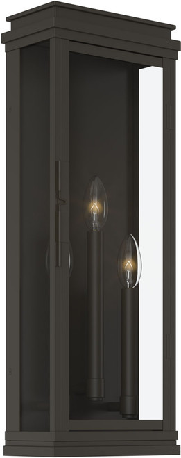 Kichler Lighting 59164OZ Lundon Contemporary Olde Bronze 22" Outdoor Wall Lighting Sconce