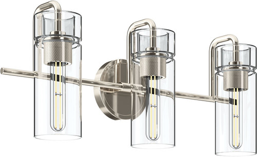 Kichler Lighting 55252PN Niccol Contemporary Polished Nickel 3-Light Bathroom Light Sconce