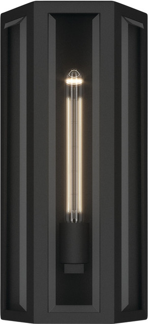Kichler Lighting 59214BKT Berens Modern Textured Black 16" Exterior Wall Lamp