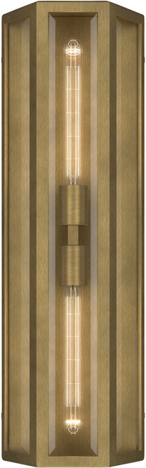 Kichler Lighting 59216NBR Berens Modern Natural Brass 24" Outdoor Wall Sconce Lighting