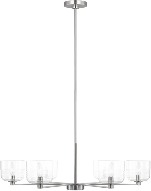 Visual Comfort Studio DJC1216BS Lochdale Contemporary Brushed Nickel Lighting Chandelier