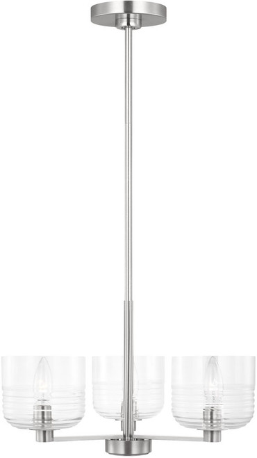 Visual Comfort Studio DJC1233BS Lochdale Contemporary Brushed Nickel Mini Chandelier Light