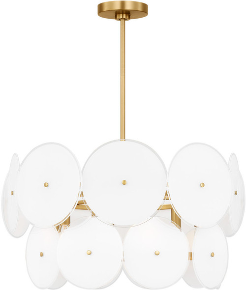 Visual Comfort Studio KSC1106BBS Emery Contemporary Burnished Brass Mini Chandelier Light