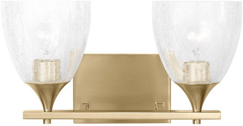 Visual Comfort Studio DJV1022SBCKG Toffino Modern Satin Brass 2-Light Bathroom Light Sconce