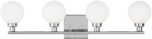 Visual Comfort Studio 4461604-05 Clybourn Contemporary Chrome 4-Light Bathroom Sconce
