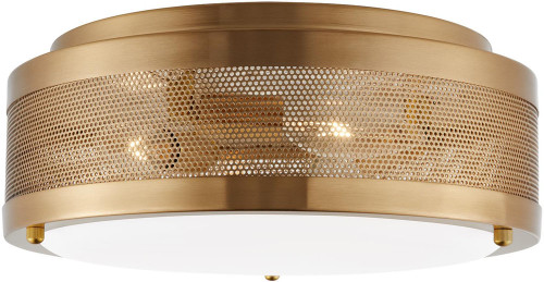 Visual Comfort Studio 7532003-848 Vander Contemporary Satin Brass Flush Mount Lighting